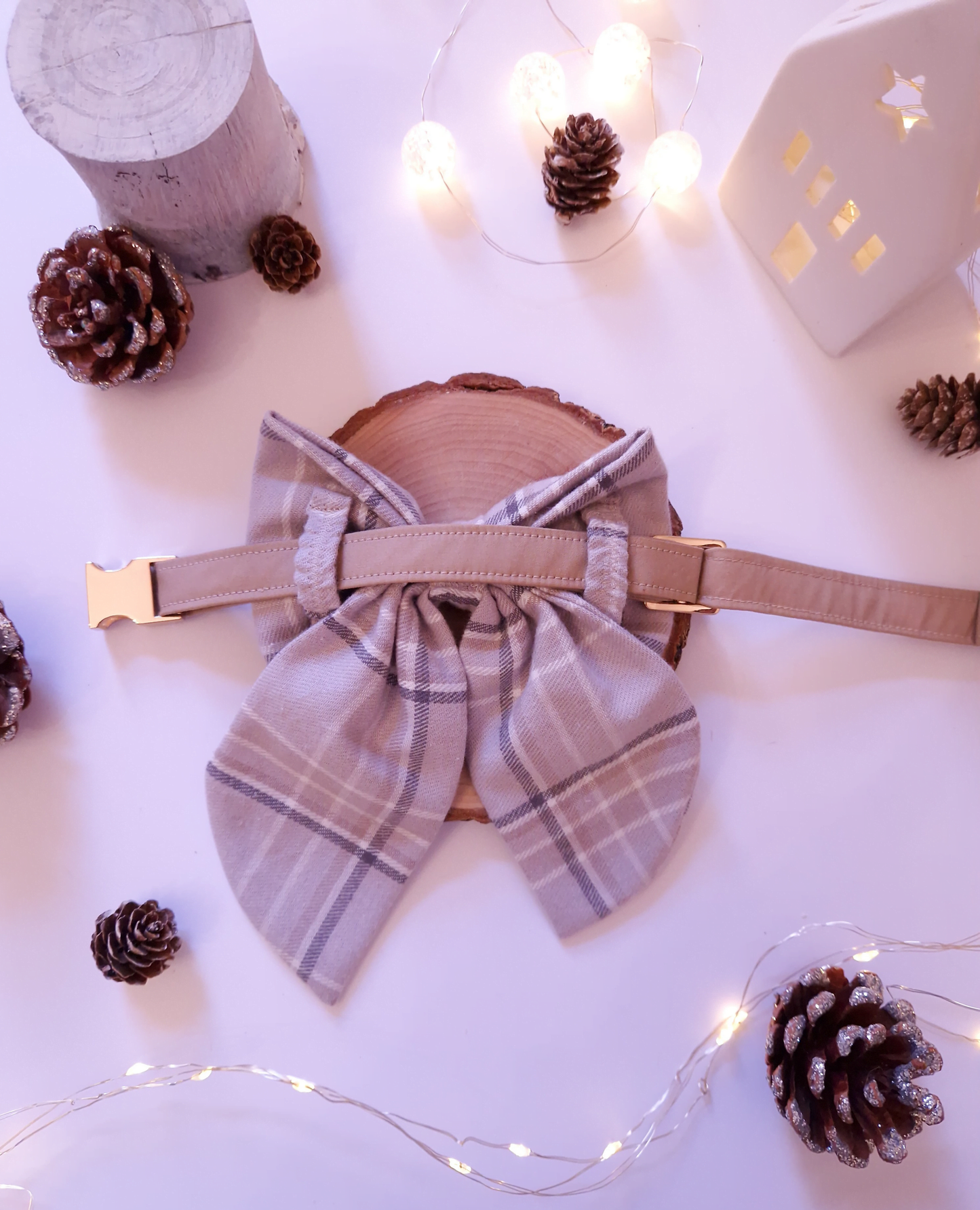 BOW - SAILOR BOW - CREAMY PLAID