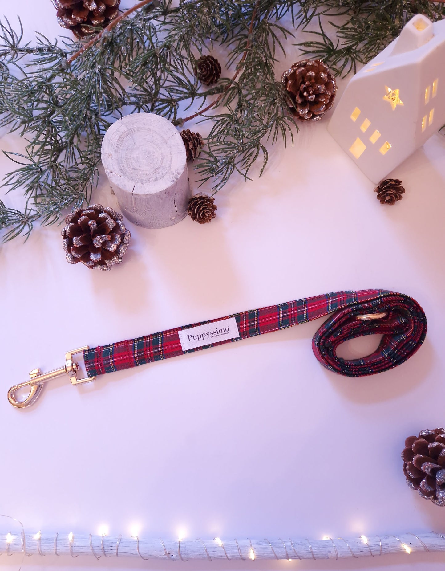 LEASH - FESTIVE TARTAN