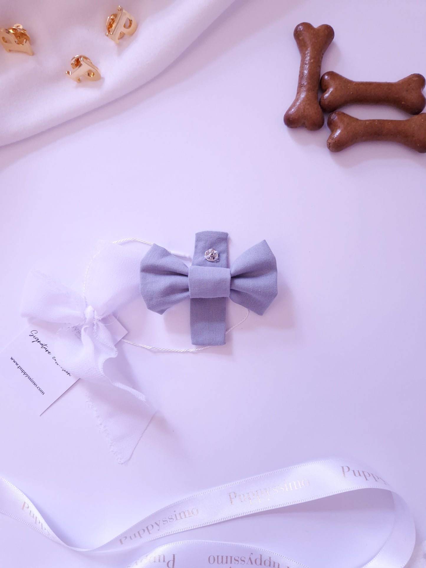 BOW - SMALL DOG - BLUE MIST