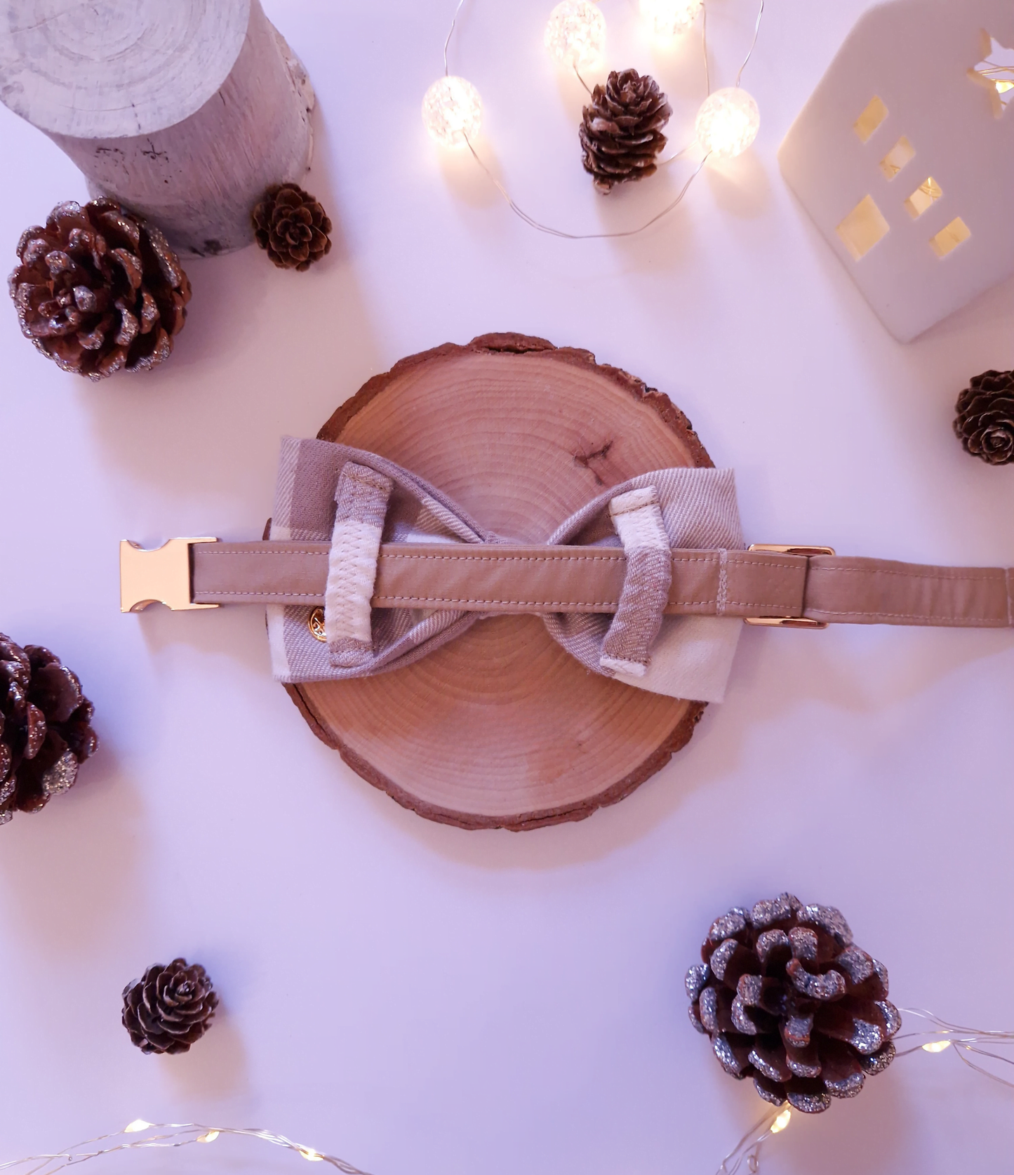 BOW TIE - VANILLA CHECK