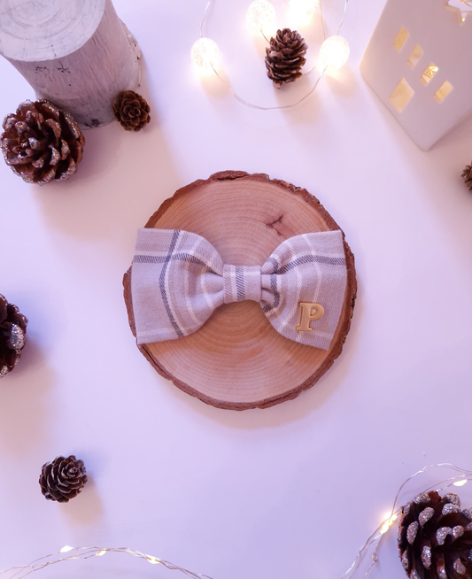 BOW TIE - CREAMY PLAID