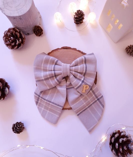 BOW - SAILOR BOW - CREAMY PLAID