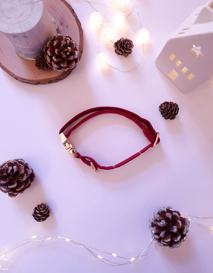 DOG COLLAR - CRIMSON BERRIES