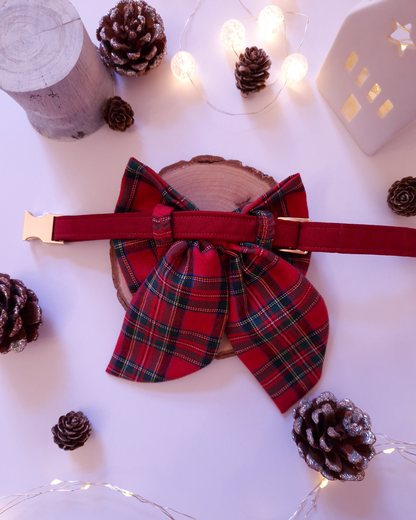 BOW - SAILOR BOW - FESTIVE TARTAN