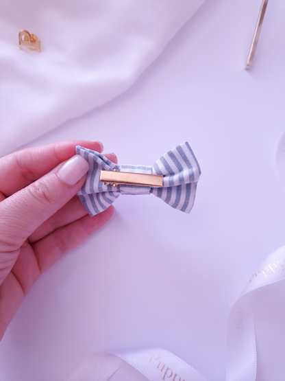 BOW - SMALL DOG ​​- MINTY STRIPES