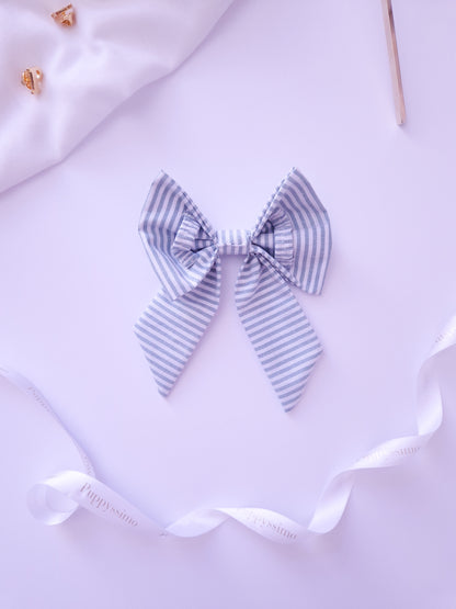 BOW - SAILOR BOW - MINTY STRIPES