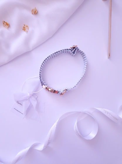 DOG COLLAR - MINTY STRIPES