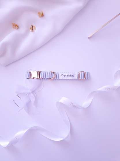 DOG COLLAR - MINTY STRIPES