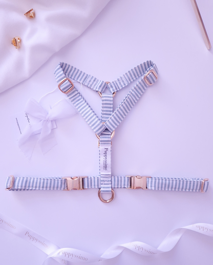 DOG HARNESS - MINTY STRIPES