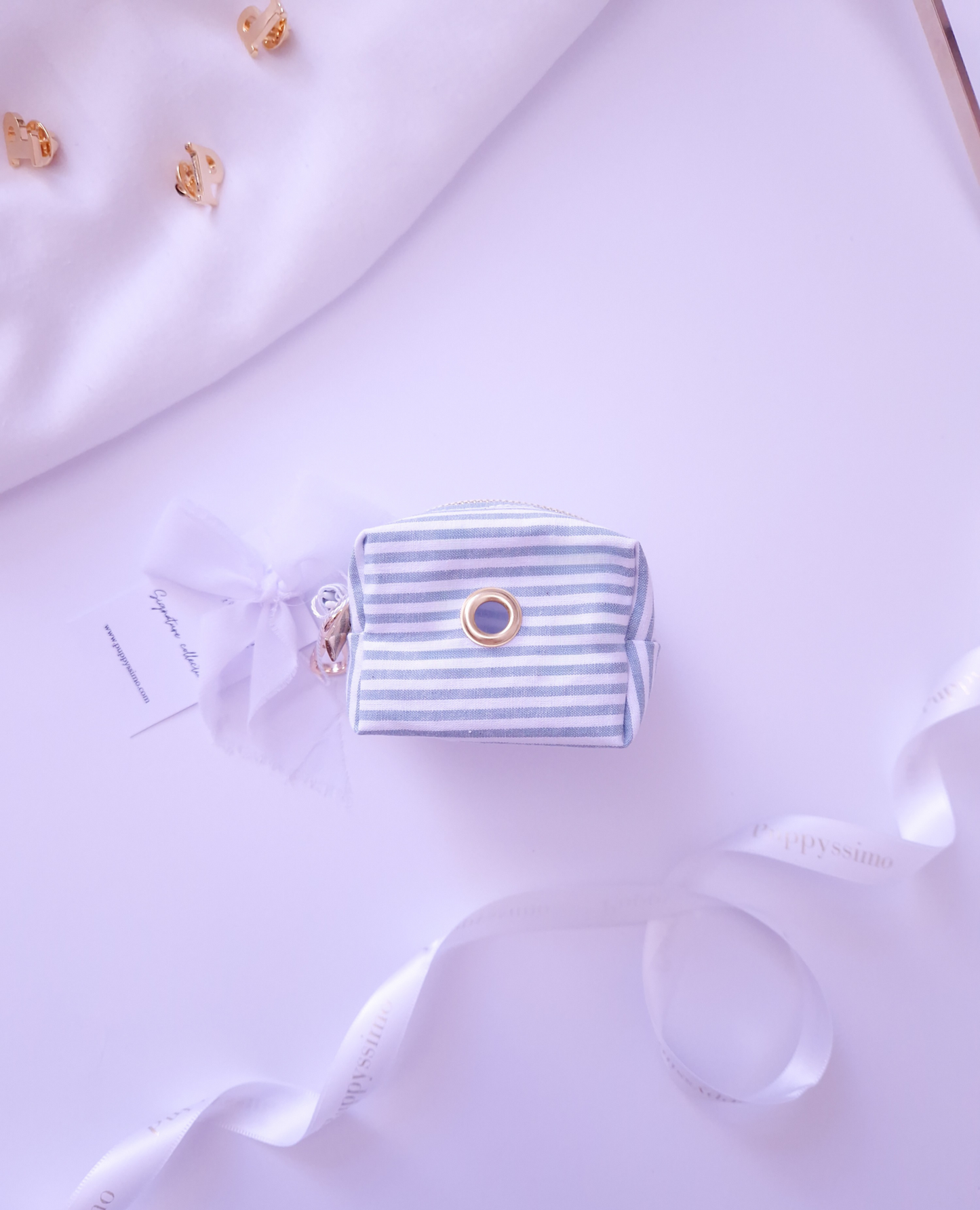 POOP BAG DISPENSER - MINTY STRIPES