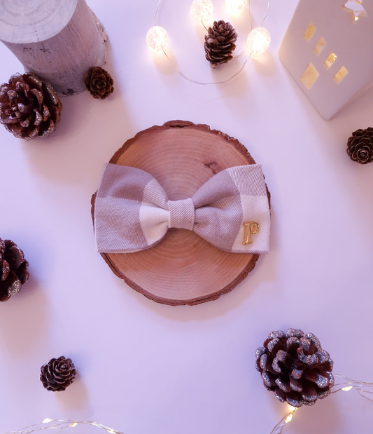 BOW TIE - VANILLA CHECK