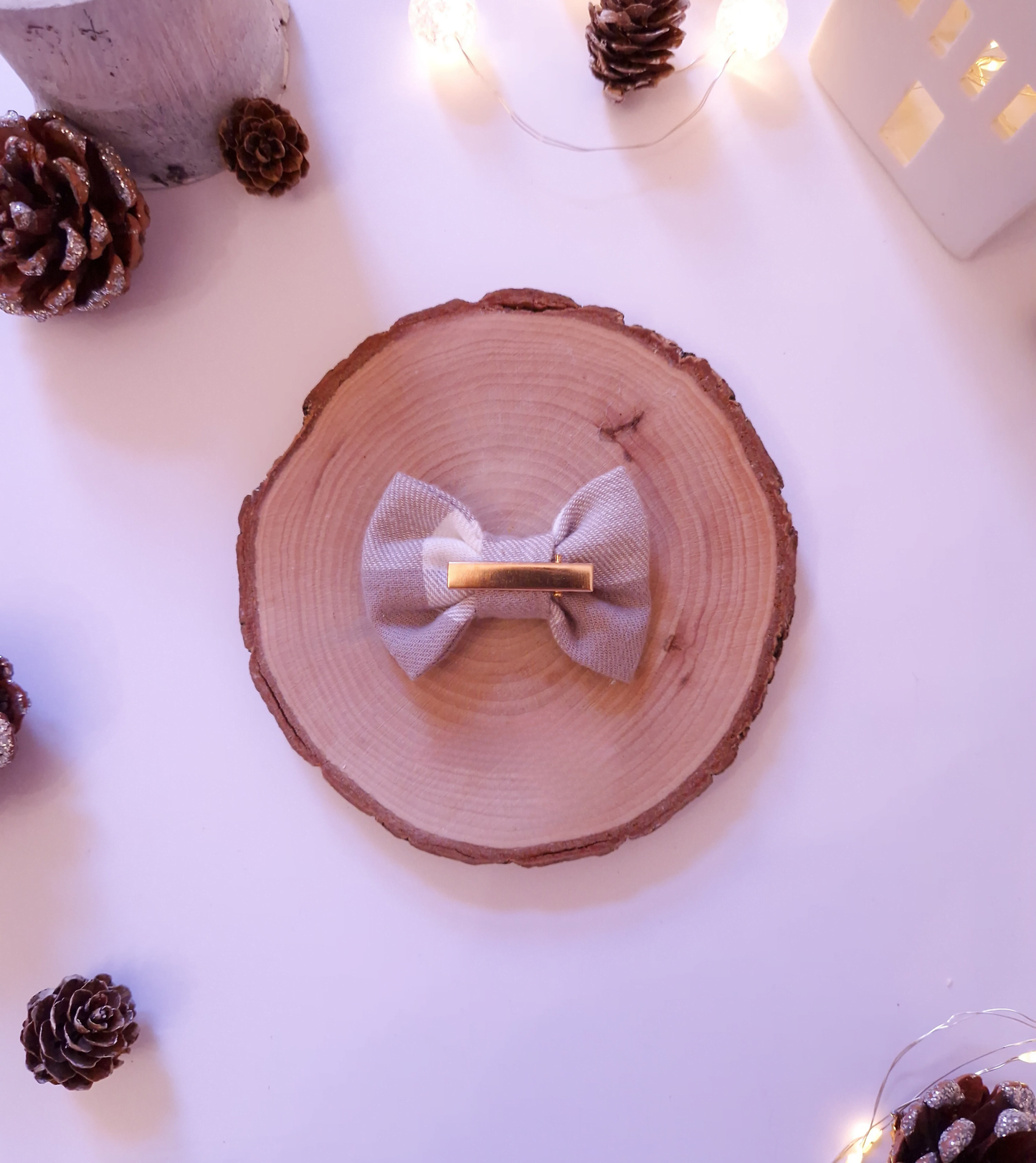 BOW - SMALL DOGS ​​- VANILLA CHECK